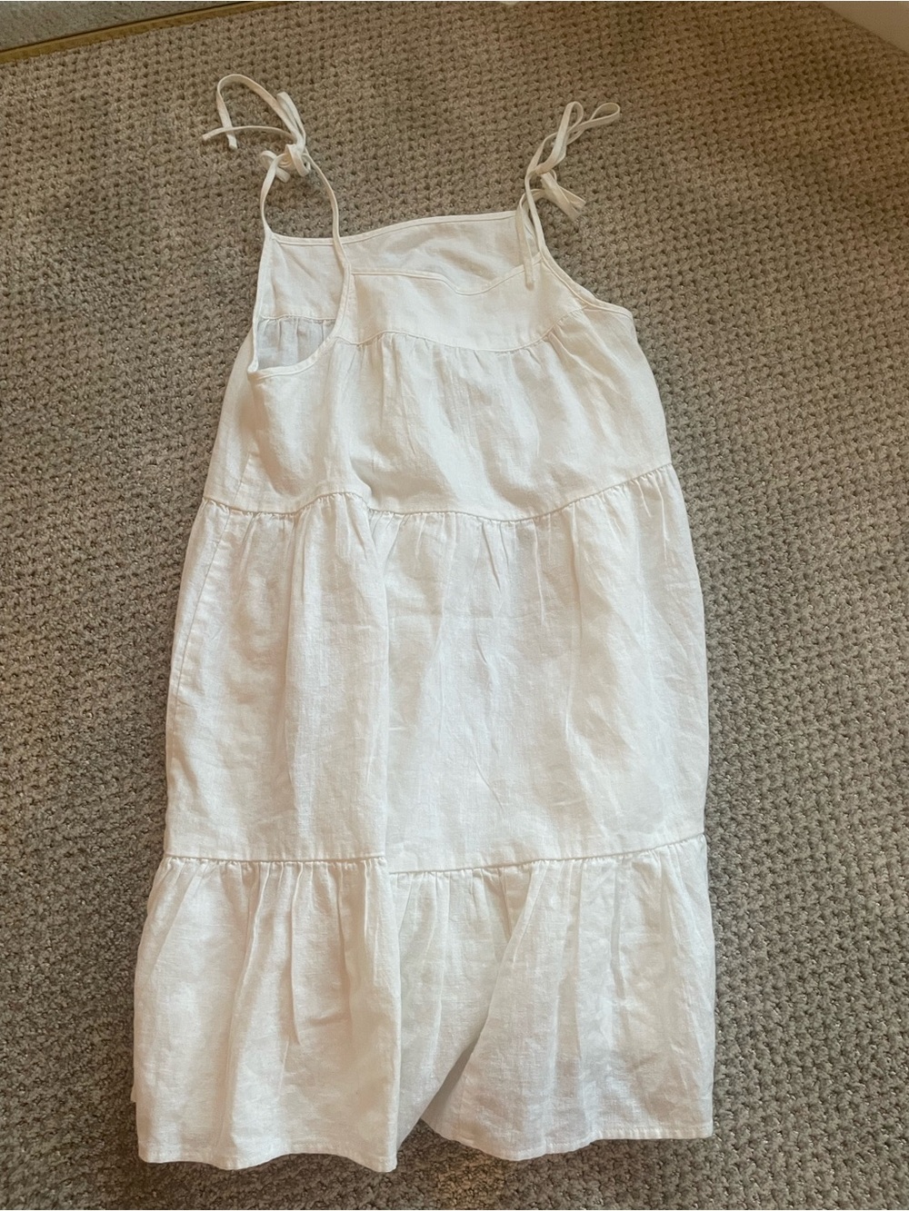 Victoria's Secret White Linen Sundress coverup